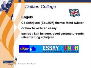 Deltion College Engels C 1 Schrijven Edu007 thema
