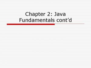 Chapter 2 lab java fundamentals
