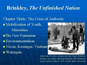 Brinkley The Unfinished Nation Chapter Thirty The Crisis