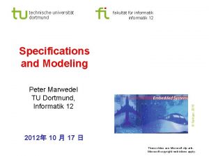 technische universitt dortmund fakultt fr informatik 12 Peter