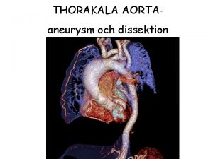 Thorakala aortaaneurysm