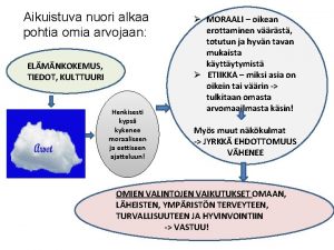 Aikuistuva nuori alkaa pohtia omia arvojaan ELMNKOKEMUS TIEDOT