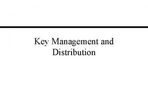Key management issues