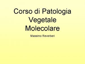 Patologia vegetale molecolare