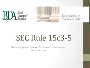 Sec rule 15c3-5