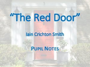 The red door iain crichton smith analysis
