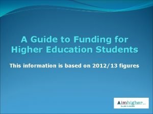 A Guide to Funding for Higher Education Students