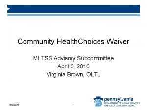 Community health choices waiver