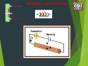 Resistivity vs resistance Resistivity vs resistance