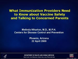 What Immunization Providers Need to Know about Vaccine