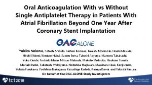 Oral Anticoagulation With vs Without Single Antiplatelet Therapy