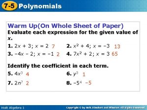 7-5 polynomials