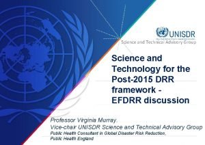Science and Technical Advisory Group Science and Technology