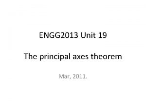 Principal axes theorem