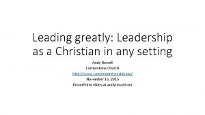 Leading greatly