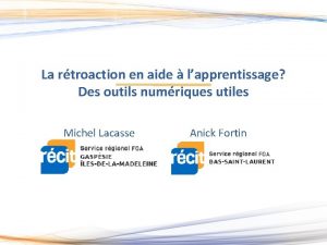 La rtroaction en aide lapprentissage Des outils numriques