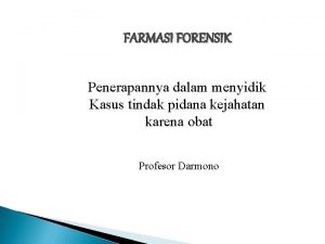 Farmasi forensik