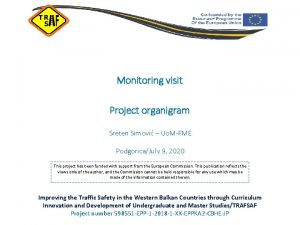 Monitoring visit Project organigram Sreten Simovi Uo MFME