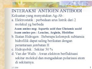 INTERAKSI ANTIGEN ANTIBODI Kekuatan yang menyatukan AgAb a