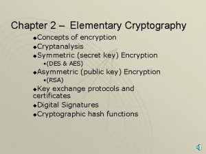 Elementary cryptography