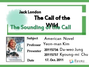 NSU Multimedia Jack London The Call of the