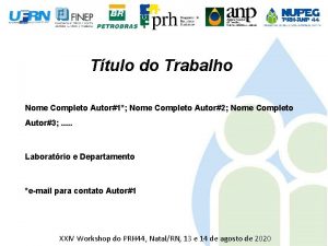 XXIV Workshop do PRH 44 NatalRN 13 e