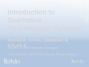 Qualitative data analysis