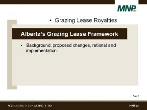 Grazing Lease Royalties Albertas Grazing Lease Framework Background