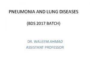 Classification pneumonia