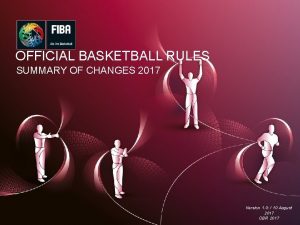 Official basketball rules