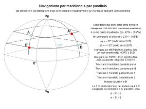 Navigazione per meridiano e parallelo