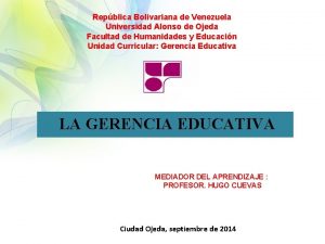 Repblica Bolivariana de Venezuela Universidad Alonso de Ojeda