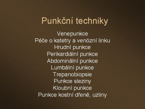 Abdominální punkce