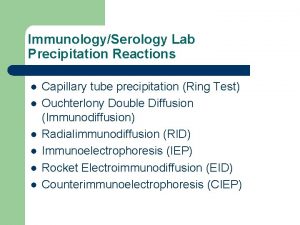 Counter immunoelectrophoresis