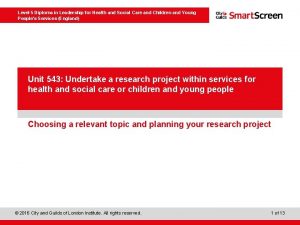 Level 5 health and social care research project examples