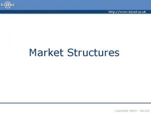 http www bized co uk Market Structures Copyright