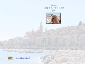 Menton Coup dil sur la ville par av