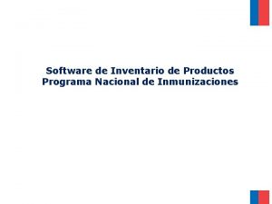 Software de Inventario de Productos Programa Nacional de