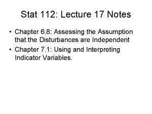 Stat 112 Lecture 17 Notes Chapter 6 8
