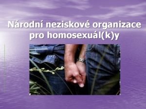 Nrodn neziskov organizace pro homosexulky Vysvtlen pojm Diskriminace