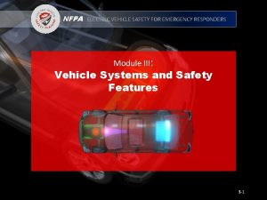 NFPA ELECTRIC VEHICLE SAFETY FOR EMERGENCY RESPONDERS Module