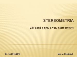 Stereometria test