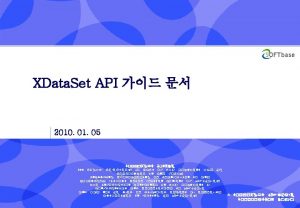 XData Set API 2010 01 05 Copyright Notice