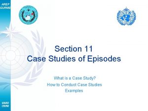 AREP GURME Section 11 Case Studies of Episodes