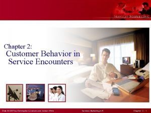 Chapter 2 Customer Behavior in Service Encounters Slide