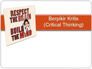 Definisi critical thinking