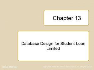 Loan database schema