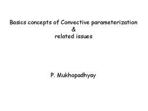 Convective parameterization