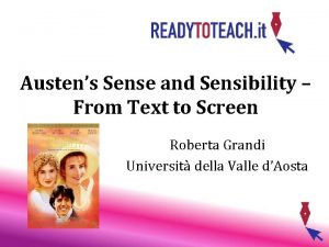 Austens Sense and Sensibility From Text to Screen