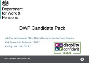 Dwp administrative officer interview questions